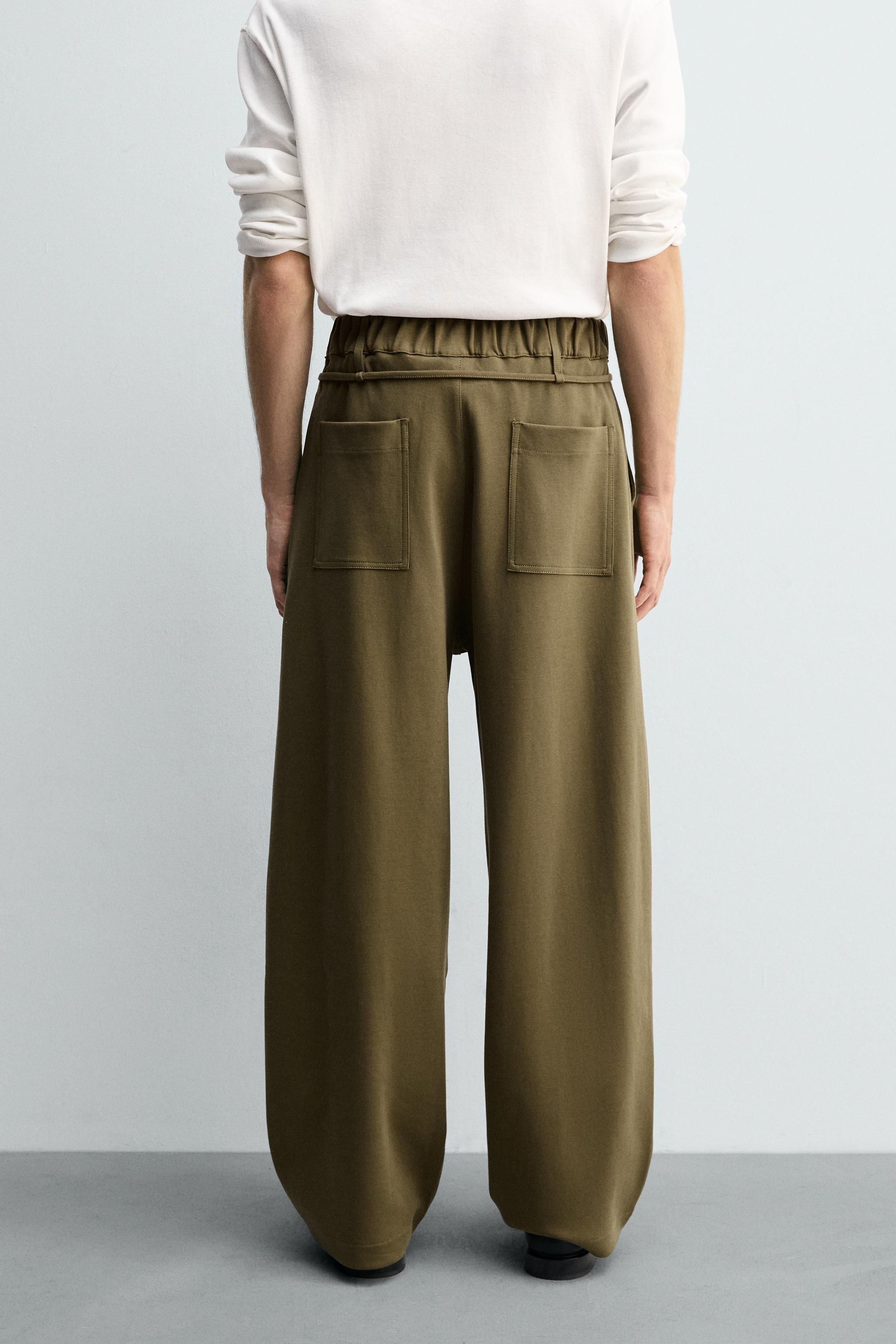 PLEATED DRAWSTRING PANTS
